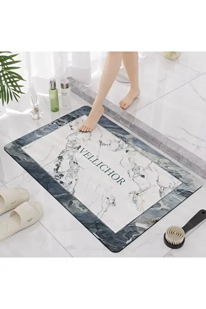 WEBYO Universal bath mat, silicone and diatom foam, Ultra absorbent, non-slip, 45x70 cm