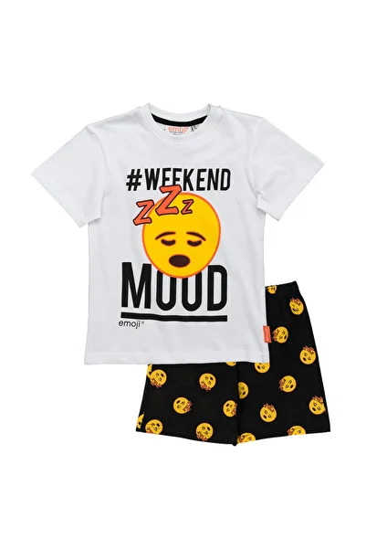 Disney Children's pajamas, short-sleeved, multicolor, 100% cotton, Emoji