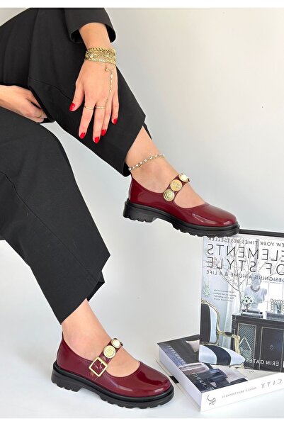 Erbilden Okira Burgundy Patent Leather Oxford Shoes