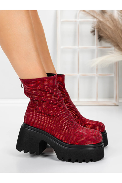 mei Γυναικείες Μπότες Πλατφόρμας 5WL77 Μπορντό