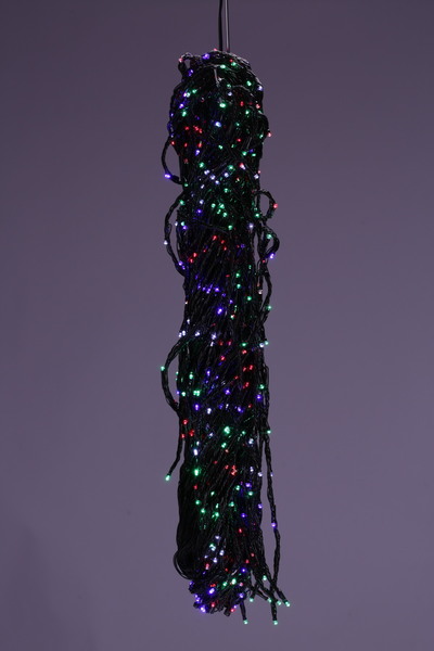 SDX Market Instalație de Crăciun 6 m x 3 m, Cortină de ploaie multicoloră, 96...