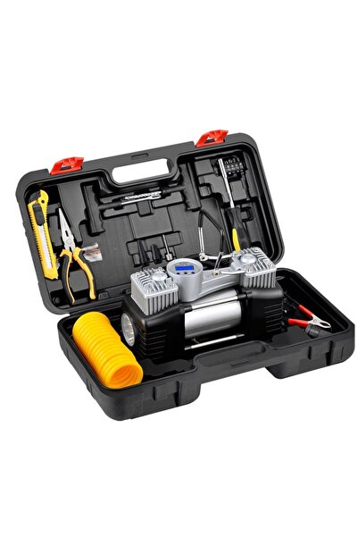 Midapo Çelik Gövde Çift Pistonlu 150 Psi Araç Araba Lastik Bot Şişirme Pompası