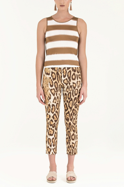 SOCIETA Leopar Leopar desenli pantolon 40904