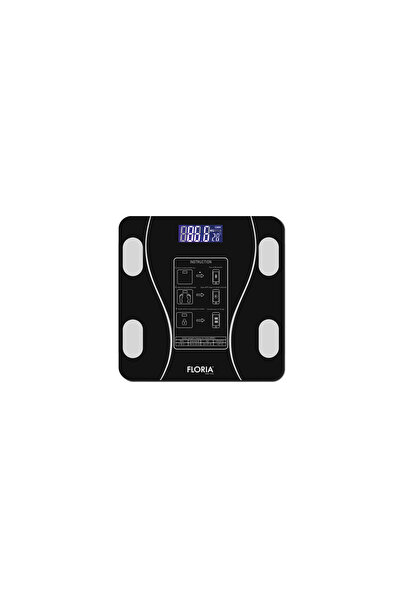 Floria Cântar electronic personal, maxim 180 kg, sticlă, negru / ZLN 8962 ZLN...