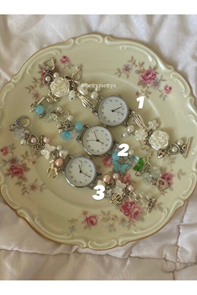 bettymettys (2 NUMARALI) Özel Tasarım Fairycore Coquette Mavi Gökyüzü El İşçi...