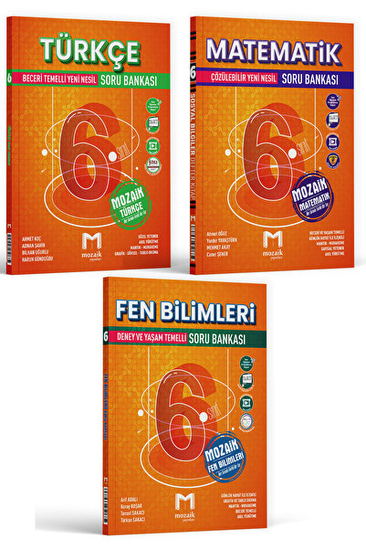 Mozaik Yayınları Mozaik Yayınları 6. Sınıf Türkçe Matematik Fen Bilimleri Sor...