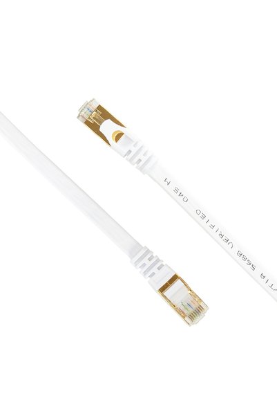 PNI Cablu de rețea plat S/STP CAT7 U7030W, 2 x RJ45, 4 perechi de fire, 3m