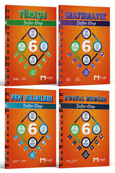 Mozaik Yayınları Mozaik Yayınları 6. Sınıf Türkçe Matematik Fen Bilimleri Sos...