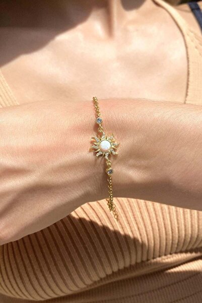 Spossy Silver Jewelry Opal Taşlı Güneş Bileklik