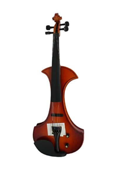 MegArya Electric Violin Student Starter Kit Red Brown Handmade Finish With Brazilian Wood Bow