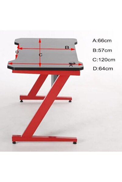 PROYARD Gaming Desk LED RGB | Black WITH RED Color