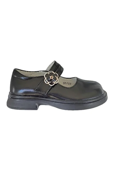 MASHASHOP Elegant Shoes for Girls, School, B5708, Black Patent Leather, Size 33