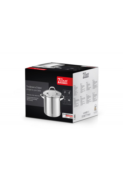 Zilan Stainless Steel Pot with Glass Lid, Capacity 5.5L, Diameter 24cm / ZLN 1368 ZLN1368