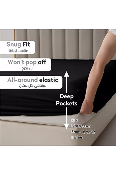 Home Centre DONETELLA Deep Pocket 2-Piece Twin Fitted Sheet Set - 120x200 cm