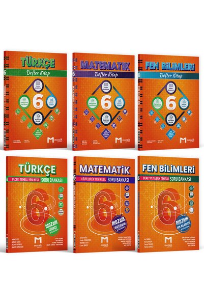 Mozaik Yayınları Mozaik Yayınları 6. Sınıf Türkçe Matematik Fen Bilimleri Sor...