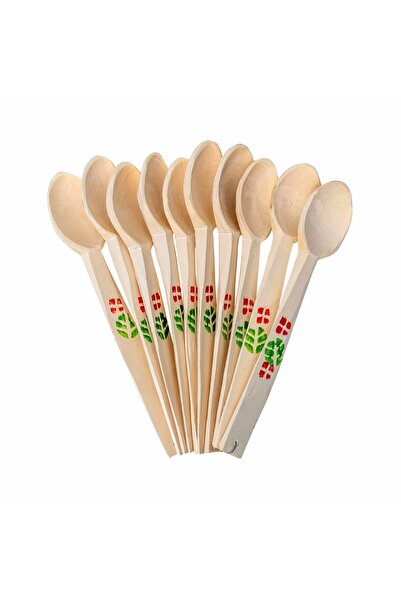 Tessari Set of 10 Wooden Spoons 28cm