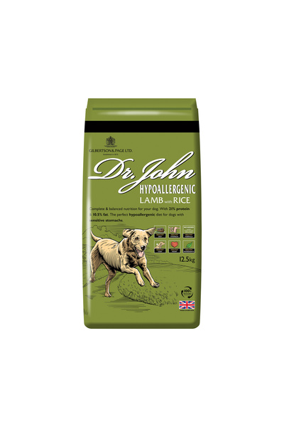 Dr John Hrana caini Dr. John Hypoallergenic Miel si Orez 12,5kg