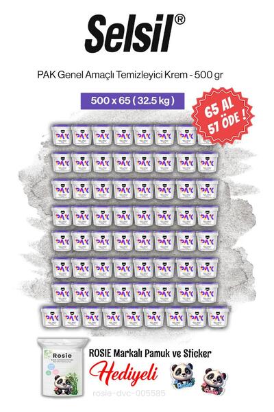 Selsil PAK 65 AL 57 ÖDE Genel Amaçlı Temizleyici Krem 500 gr ve rosie pamuk