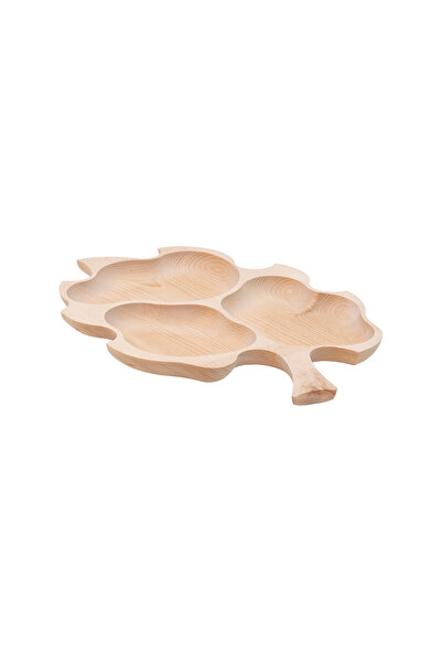 Z-Tools Platou de servire, din lemn de fag, în formă de frunză mare de stejar...