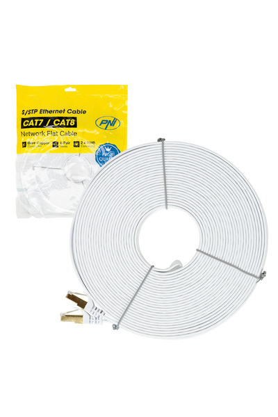 PNI Flat network cable S/STP CAT7 U7200W, 2 x RJ45, 20m