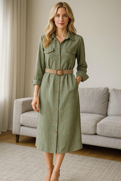Rovebella Safir Yeşil Kadın Elbise