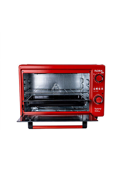 Floria Electric Oven, 40 Liters Capacity, 1500W Power, Grill, Tray Included, Red Color ZLN2898_R