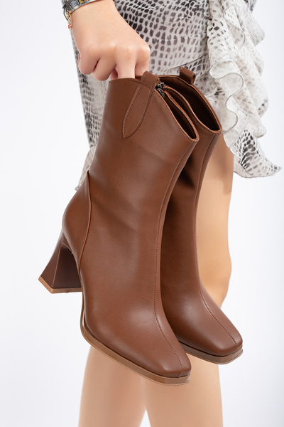 DYG STORE Silver Toe Stylish Heel Women's Boots