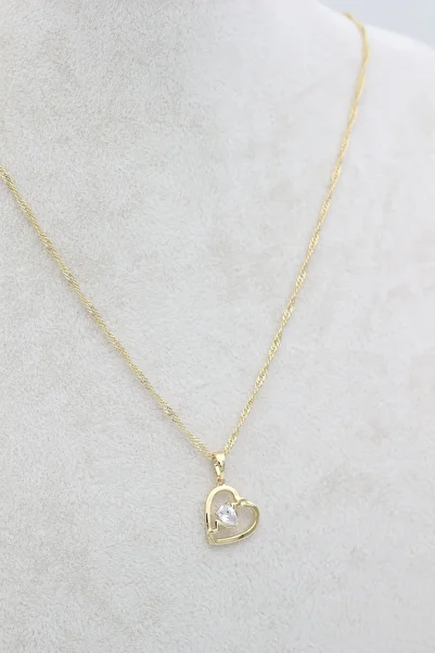 XUPING JEWELRY Style Pearl/Xuping Jewelry Heart Zircon Stone Necklace