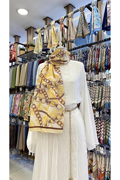 KUQOS Etnik Zincir Desenli Şal