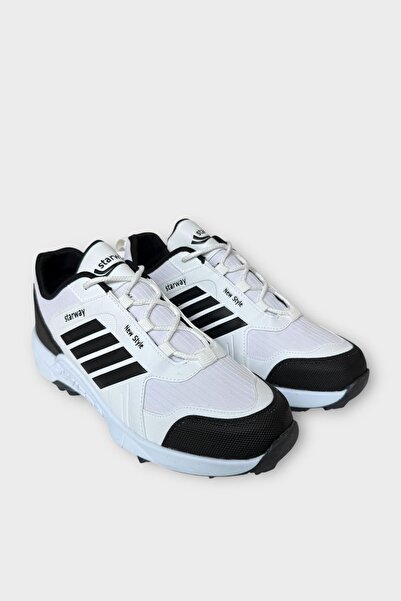 Liger Ανδρικά αθλητικά παπούτσια για πεζοπορία εξωτερικού χώρου, ανθεκτικά στο κρύο, ΛΕΥΚΟ - ΜΑΥΡΟ