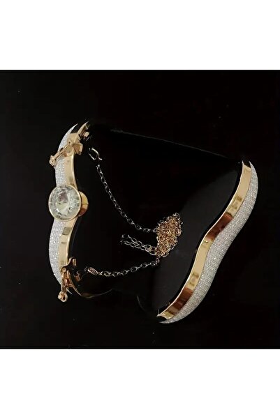 Just Pretty Corner Sparkling Pearl & Rhinestone BRIDE Clutch Bag