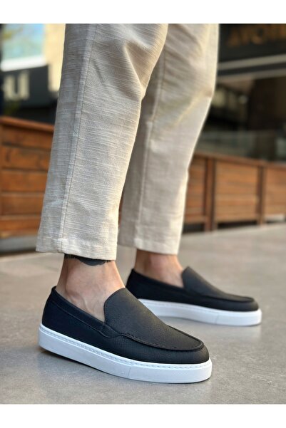 BOA Ba0241 Laceless High Sole Black White Sole Skin Men's Shoes