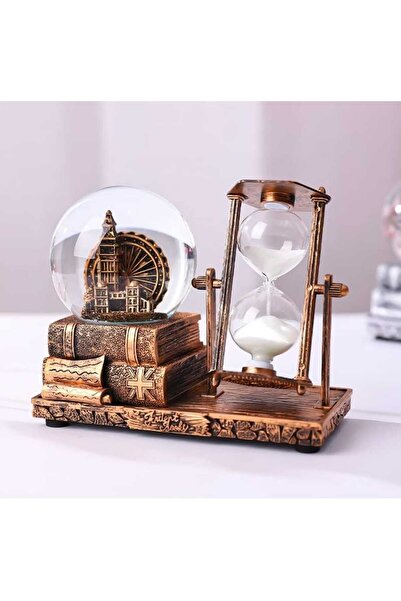 mr shopping MR Paris Eyfel Kulesi Işıklı Kar Küreli Kum Saati Hediyelik Eyfel Retro Cam Küre