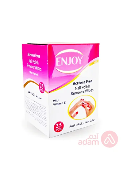 Enjoy ACETONE FREE NL/POLSH REMV WPS 25P