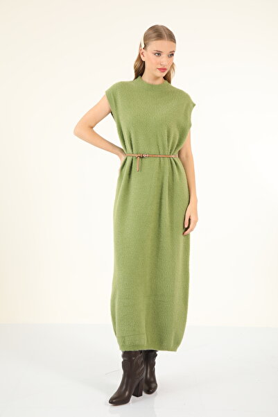 Suede Style 40916 - Стилна и удобна дамска рокля без ръкави с дължина до земята