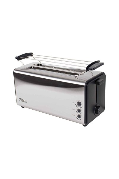 Zilan Bread toaster with defrost function, long slot, 4 slices, 1300 W, stainless steel