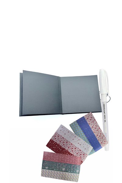 Mineola 25 Sheets of Memory Notebook + Frame + Gel Pen + 3 Sets of Stickers as a Gift