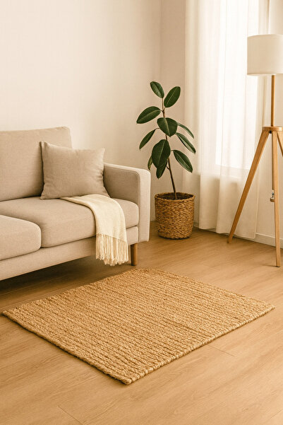 Çavdar Group Jüt Hasır Model Dikdörtgen Halı Kilim Modern El Örmesi Hasır Paspas