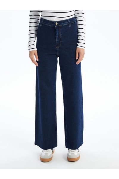 LC Waikiki Lcw Jeans Indigo Wideleg Women's Jean Trousers