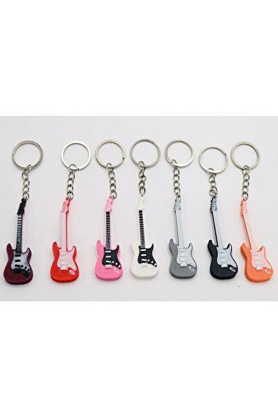 Diyez Müzik Pembe Siyah Elektro Gitar Anahtarlık