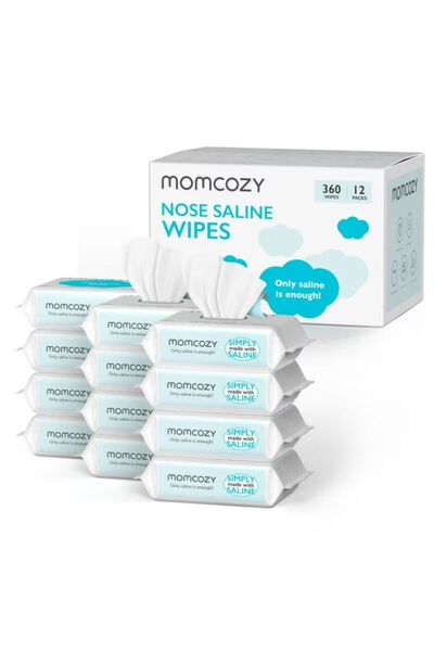 Momcozy - Baby Nose Saline Wipes - Pack of 12 - 360 Pcs