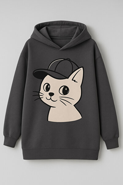 VESTIR BIEN Rochie pentru copii cu imprimeu Smoked Cat