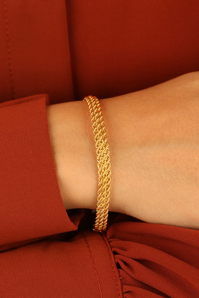 Çgk Çiğdem Gürel Kuyumculuk 3 Sıralı Halatlı Altın Bilezik