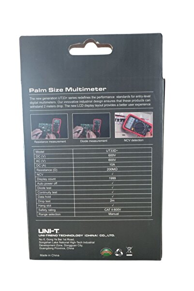 Unit UNI-T UT33D+ DİJİTAL MULTİMETRE