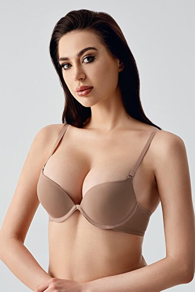 cotonhause Women's Push-Up Special Double Padding - Capucino Color Bra That Makes Your Chest Look Fuller 337035