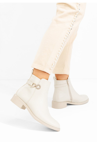 B T Shoes Γυναικεία μποτάκια Ranae μπεζ