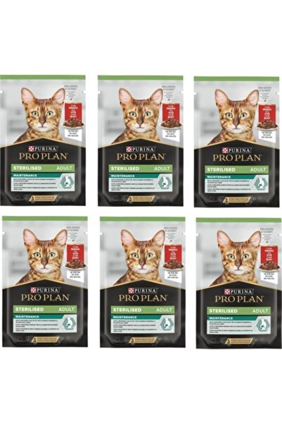 Pro Plan Pouch Sterilised Biftekli Kısır Kedi Yaş Mama 85 Gr. x 6 Adet