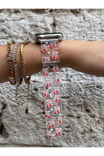 GIGIKIT Apple Watch 49/46/45/44/42 Serisi 10/9/8/7/6/5/4/3/se/ultra Şeffaf Ba...