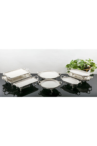 BULUTHOMEAKSESUAR 8 Piece Porcelain Presentation Set Silver