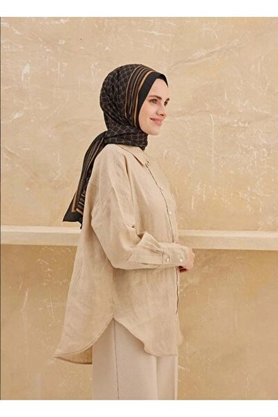 PİRAMİT CARDİON MEDİNE İPEĞİ ŞAL MONOGRAM SİYAH GOLD